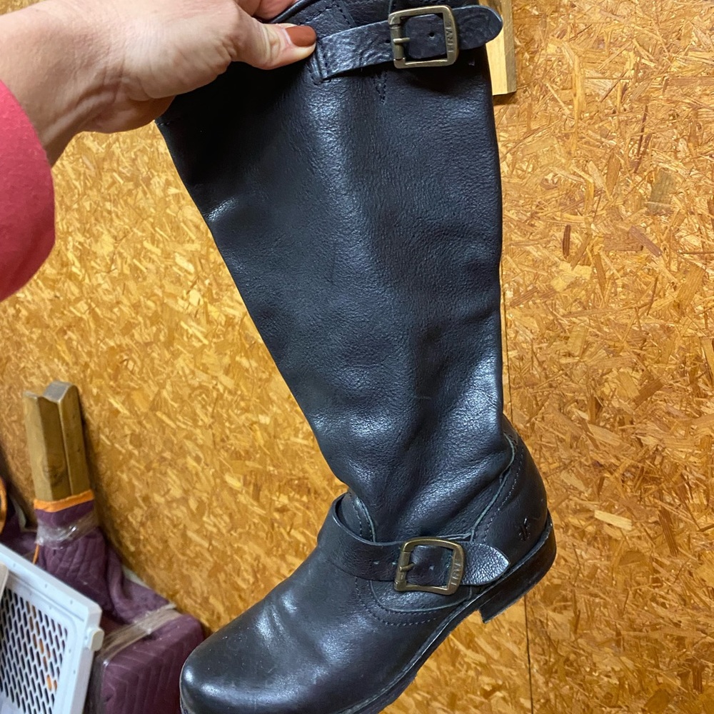 Black Frye Moto boots